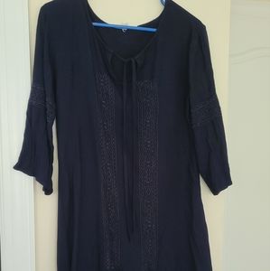 Navy mid-thigh dress